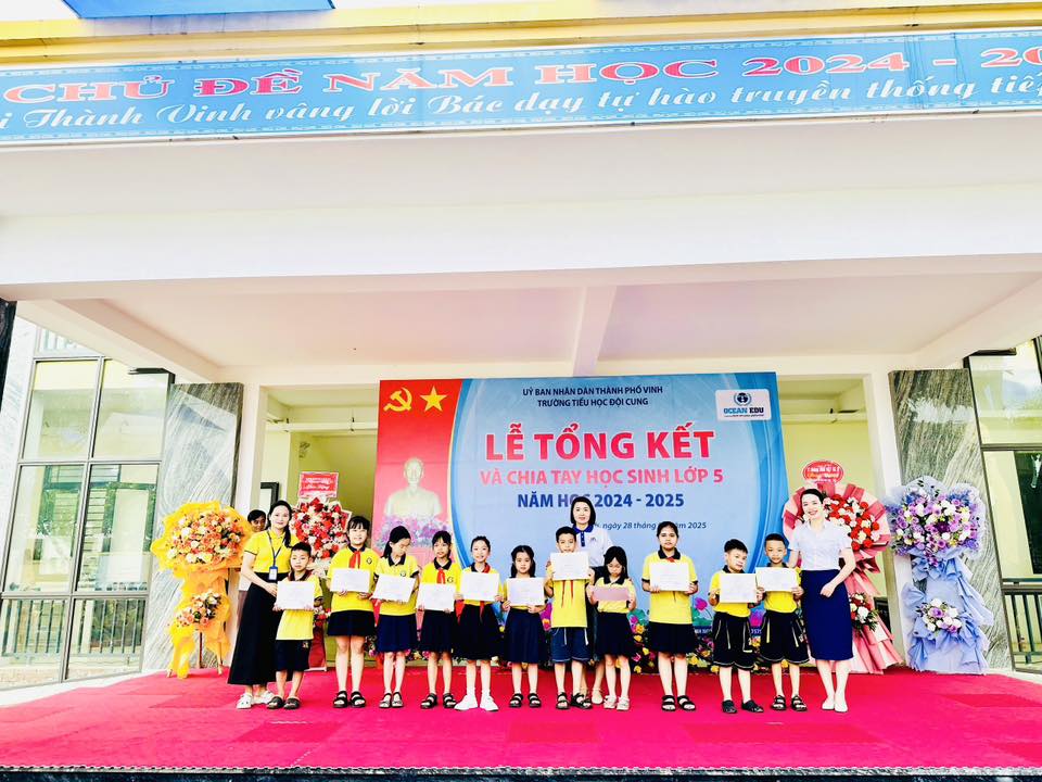 LÊ TỔNG KẾT VÀ CHIA TAY HỌC SINH LỚP 5 NĂM HỌC 2024 - 2025
