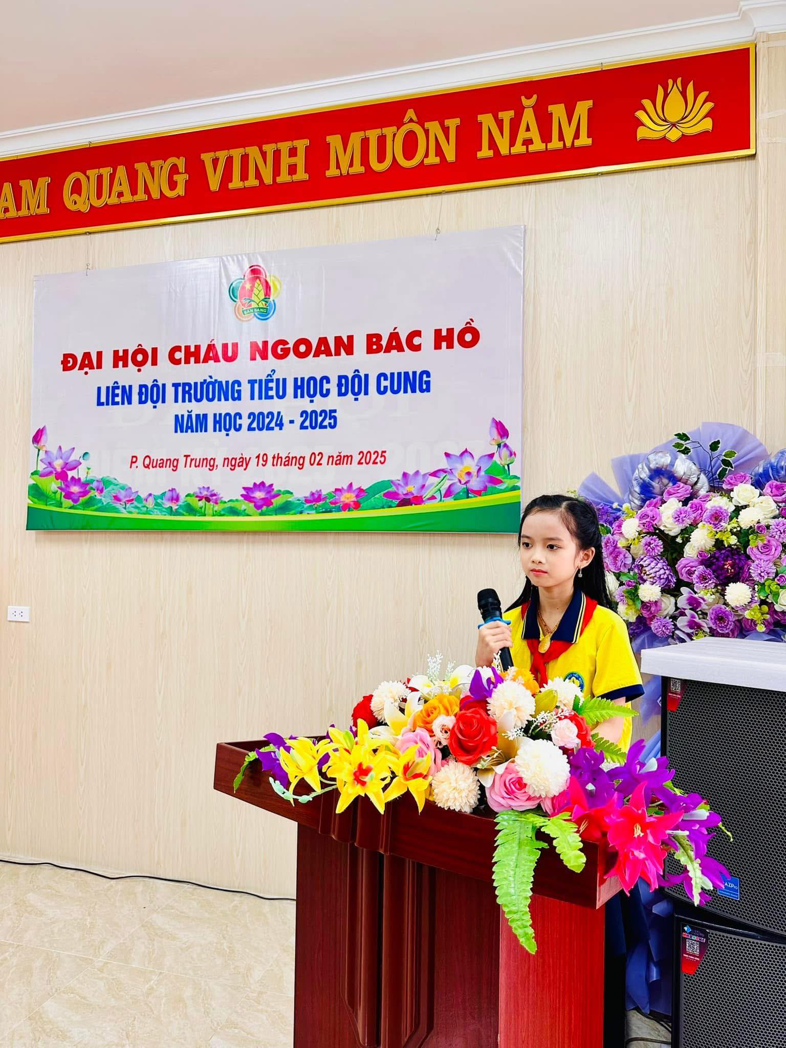 ĐẠI HỘI CHÁU NGOAN BÁC HỒ LIÊN ĐỘI TRƯỜNG TIỂU HỌC ĐỘI CUNG NĂM HỌC 2024 - 2025