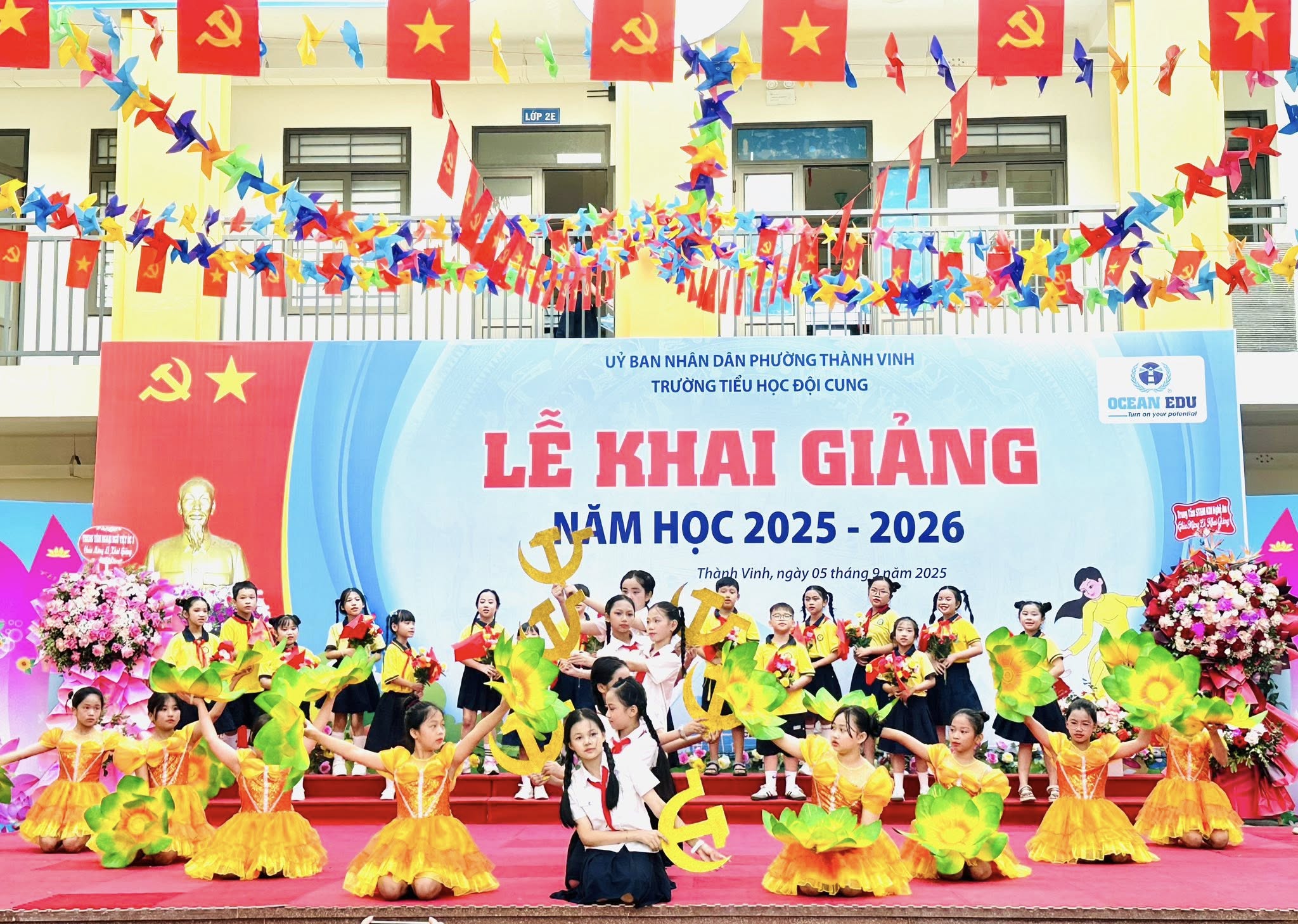 LỄ KHAI GIẢNG NĂM HỌC 2025–2026 & VÀ THAM GIA LỄ KỶ NIỆM 80 NĂM NGÀY THÀNH LẬP BỘ QUỐC GIA GIÁO DỤC (TIỀN THÂN CỦA BỘ GD& ĐT) TẠI TRƯỜNG TH ĐỘI CUNG