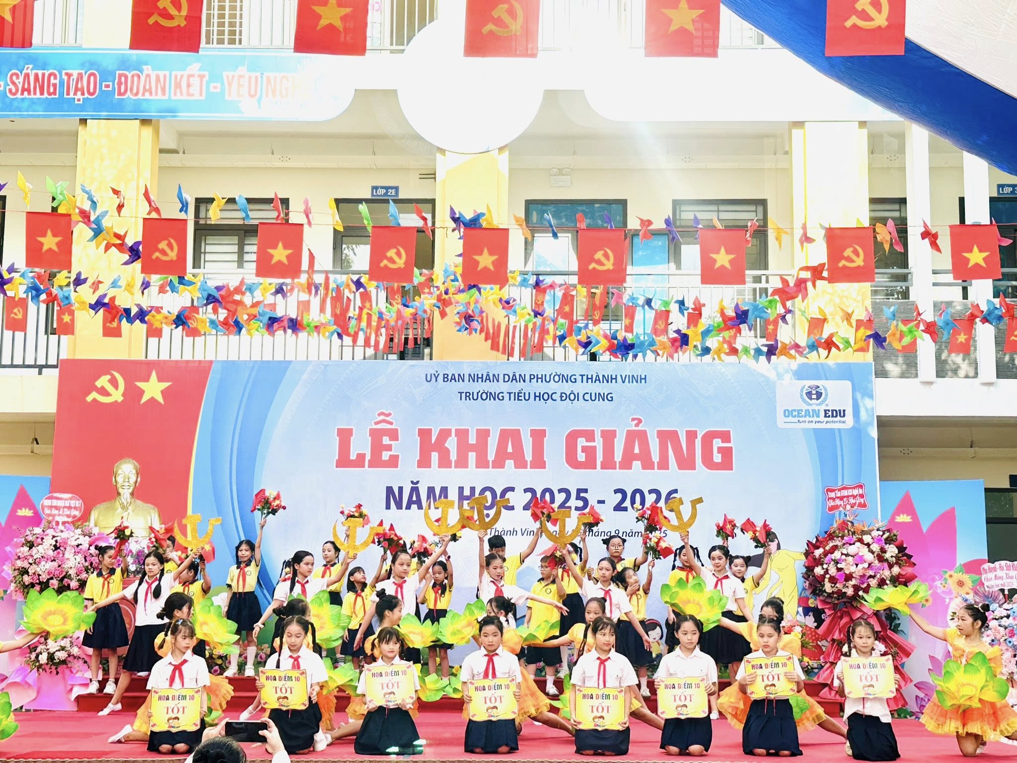 LỄ KHAI GIẢNG NĂM HỌC 2025–2026 & VÀ THAM GIA LỄ KỶ NIỆM 80 NĂM NGÀY THÀNH LẬP BỘ QUỐC GIA GIÁO DỤC (TIỀN THÂN CỦA BỘ GD& ĐT) TẠI TRƯỜNG TH ĐỘI CUNG