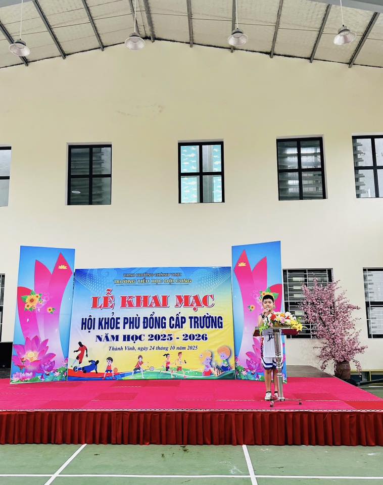 TRƯỜNG TIỂU HỌC ĐỘI CUNG TỔ CHỨC LỄ KHAI MẠC HỘI KHỎE PHÙ ĐỔNG CẤP TRƯỜNG NĂM HỌC 2025 – 2026