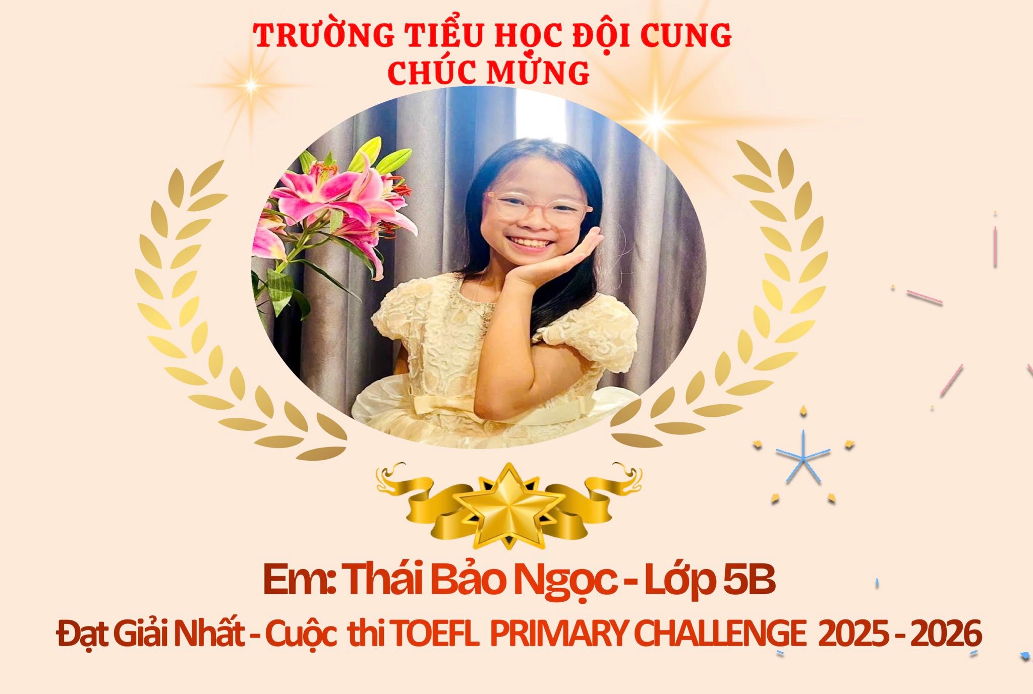 VIẾT TIẾP NIỀM VUI – TỎA SÁNG CÙNG TOEFL PRIMARY CHALLENGE