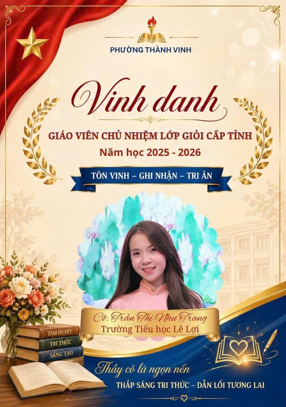 TỰ HÀO GIÁO VIÊN ĐỘI CUNG – GÓP PHẦN LÀM NÊN THÀNH TÍCH CỦA PHƯỜNG THÀNH VINH