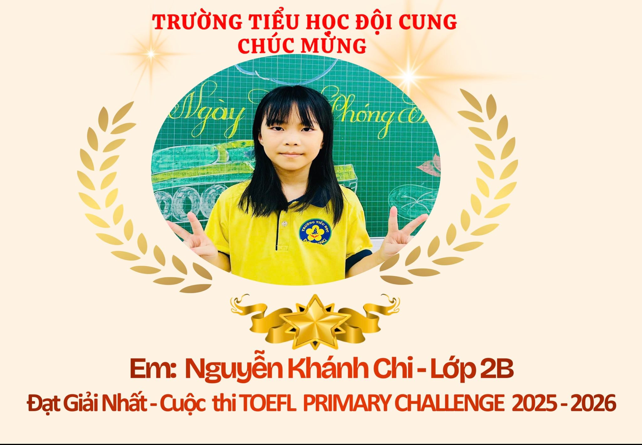 VIẾT TIẾP NIỀM VUI – TỎA SÁNG CÙNG TOEFL PRIMARY CHALLENGE