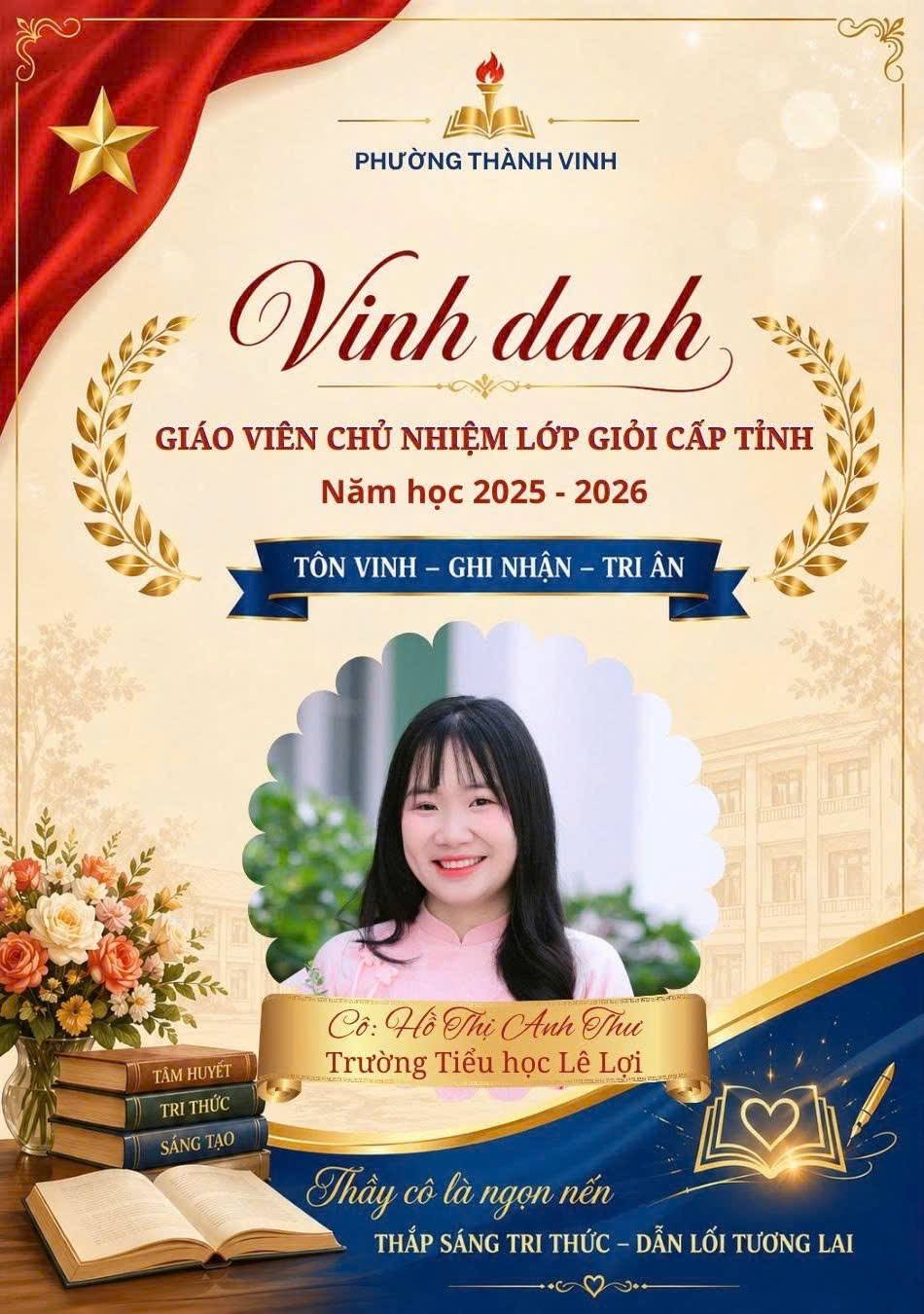 TỰ HÀO GIÁO VIÊN ĐỘI CUNG – GÓP PHẦN LÀM NÊN THÀNH TÍCH CỦA PHƯỜNG THÀNH VINH