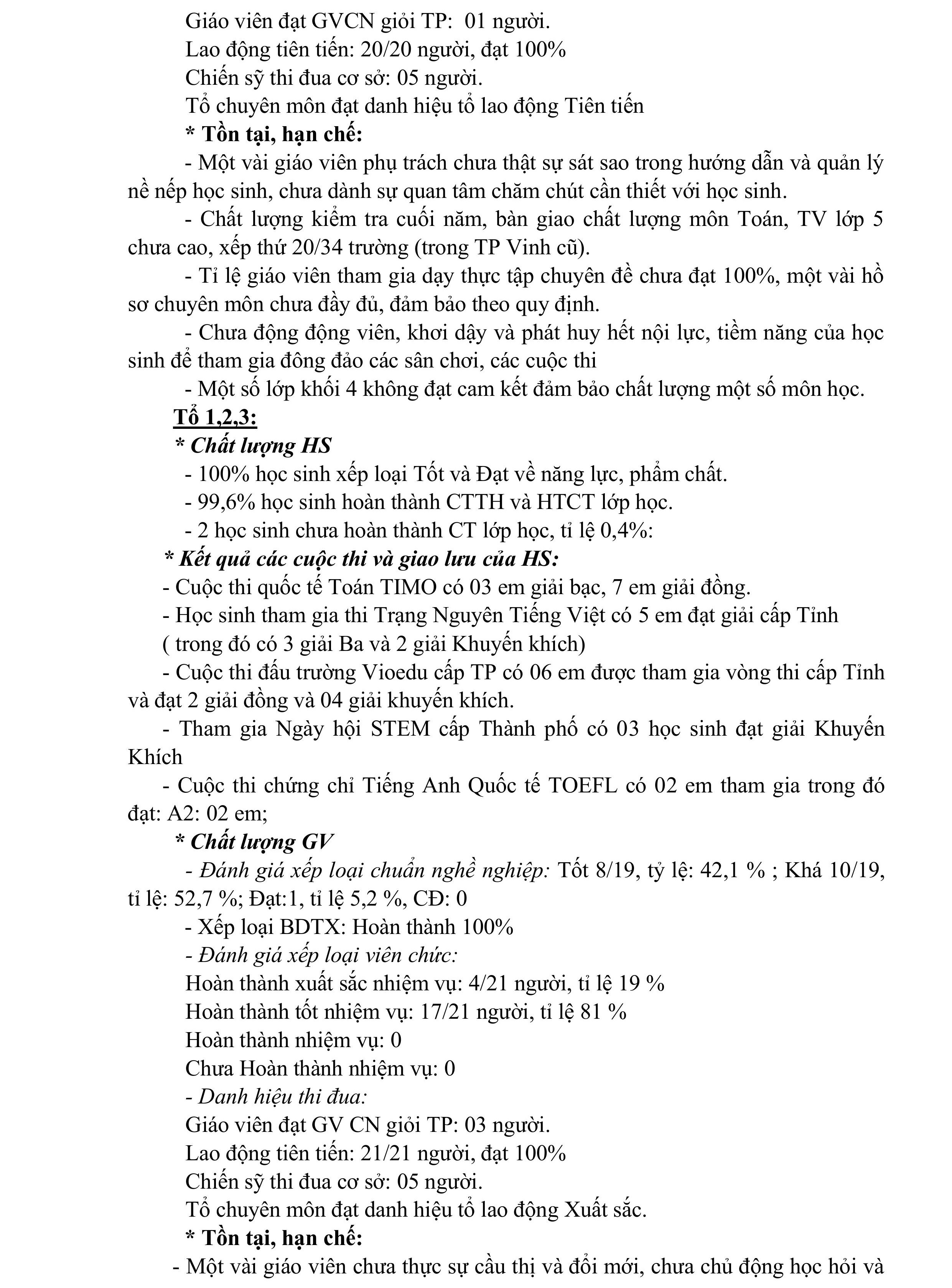 BÁO CÁO THƯỜNG NIÊN NĂM HỌC 2024-2025