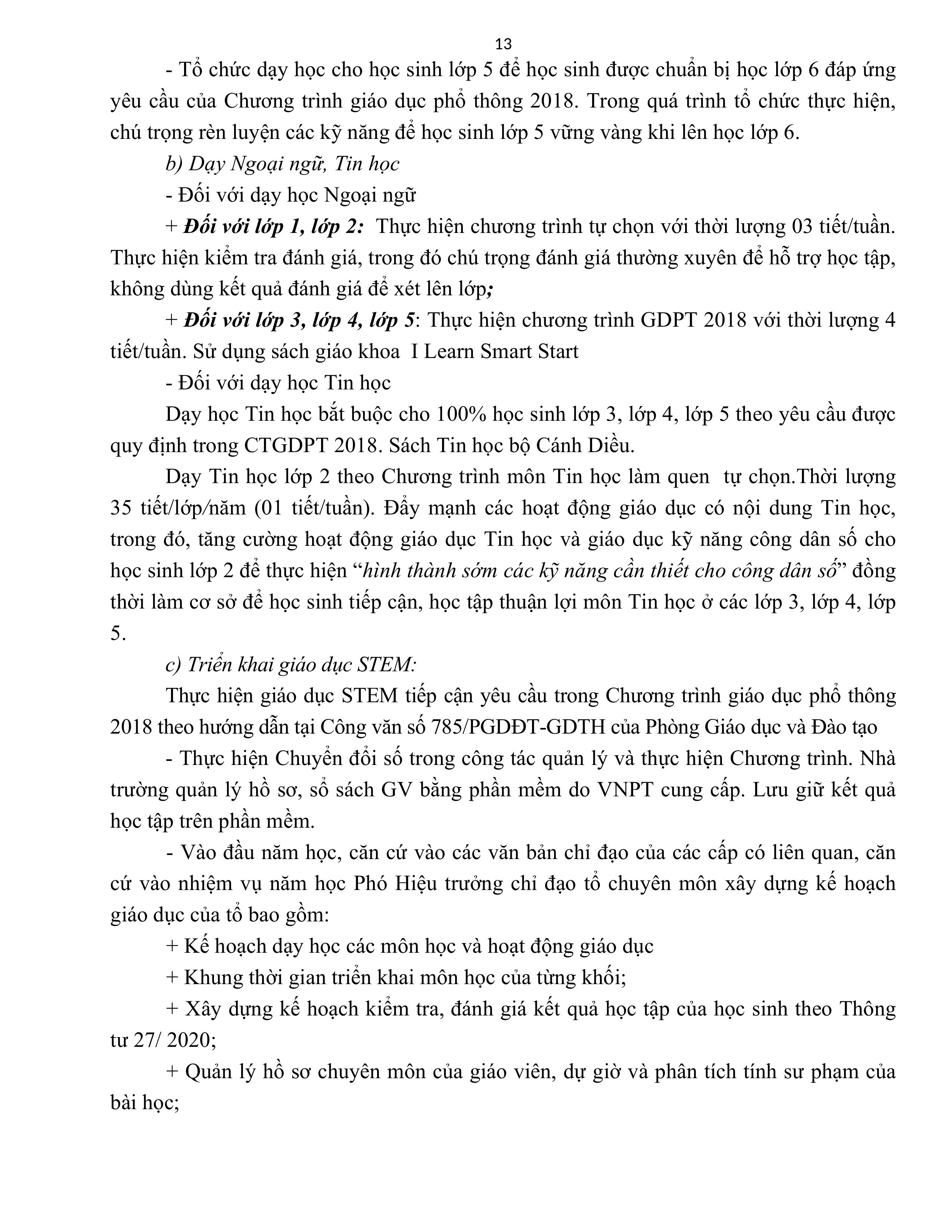 KẾ HOẠCH GIÁO DỤC NHÀ TRƯỜNG NĂM HỌC 2025 - 2026