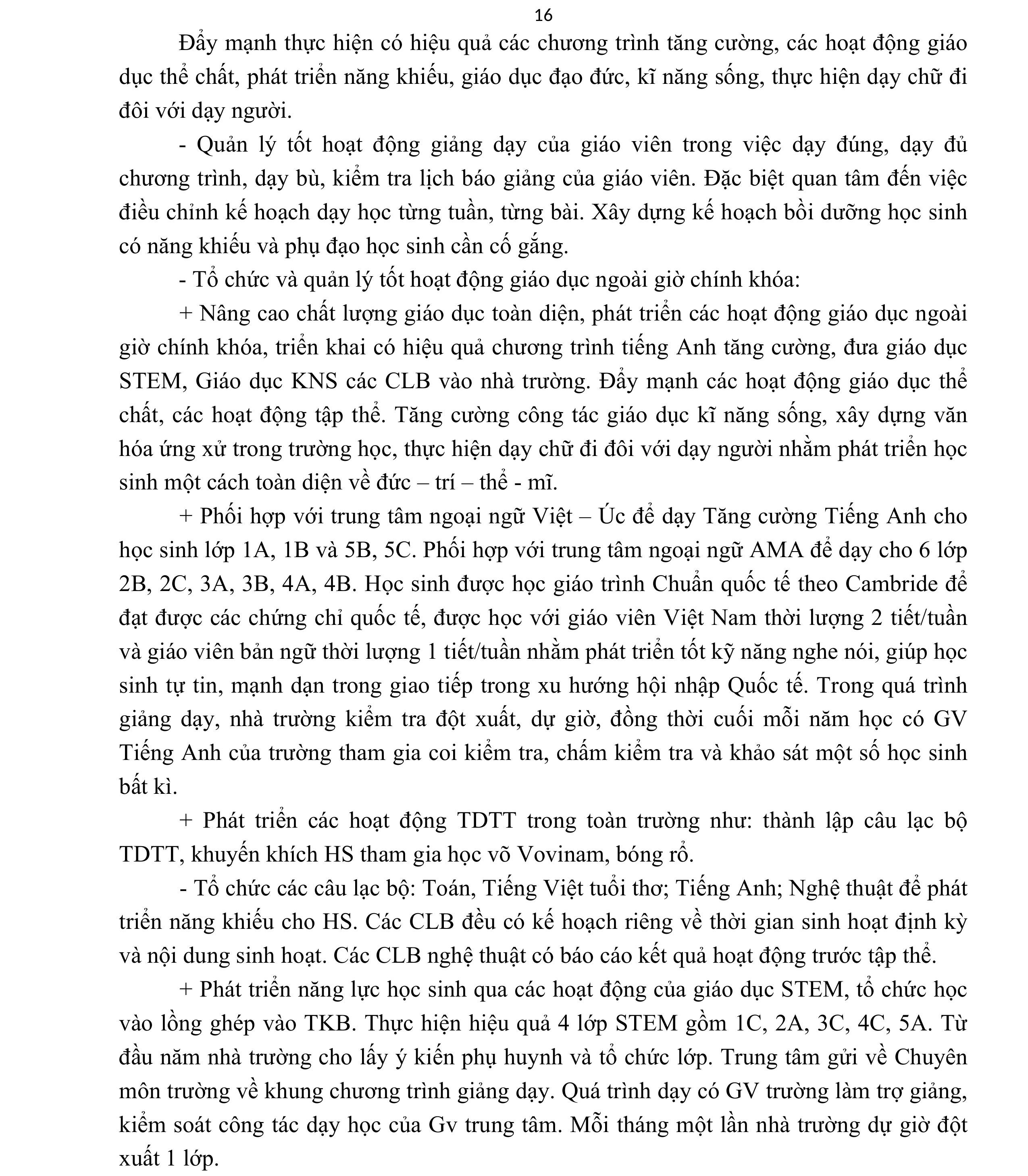 KẾ HOẠCH GIÁO DỤC NHÀ TRƯỜNG NĂM HỌC 2025 - 2026