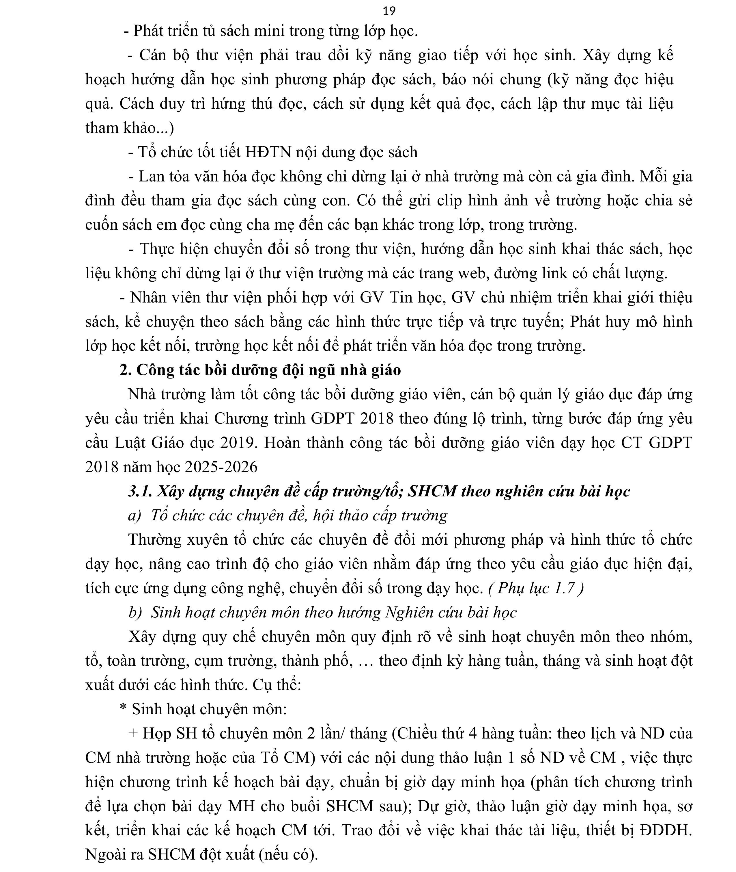 KẾ HOẠCH GIÁO DỤC NHÀ TRƯỜNG NĂM HỌC 2025 - 2026