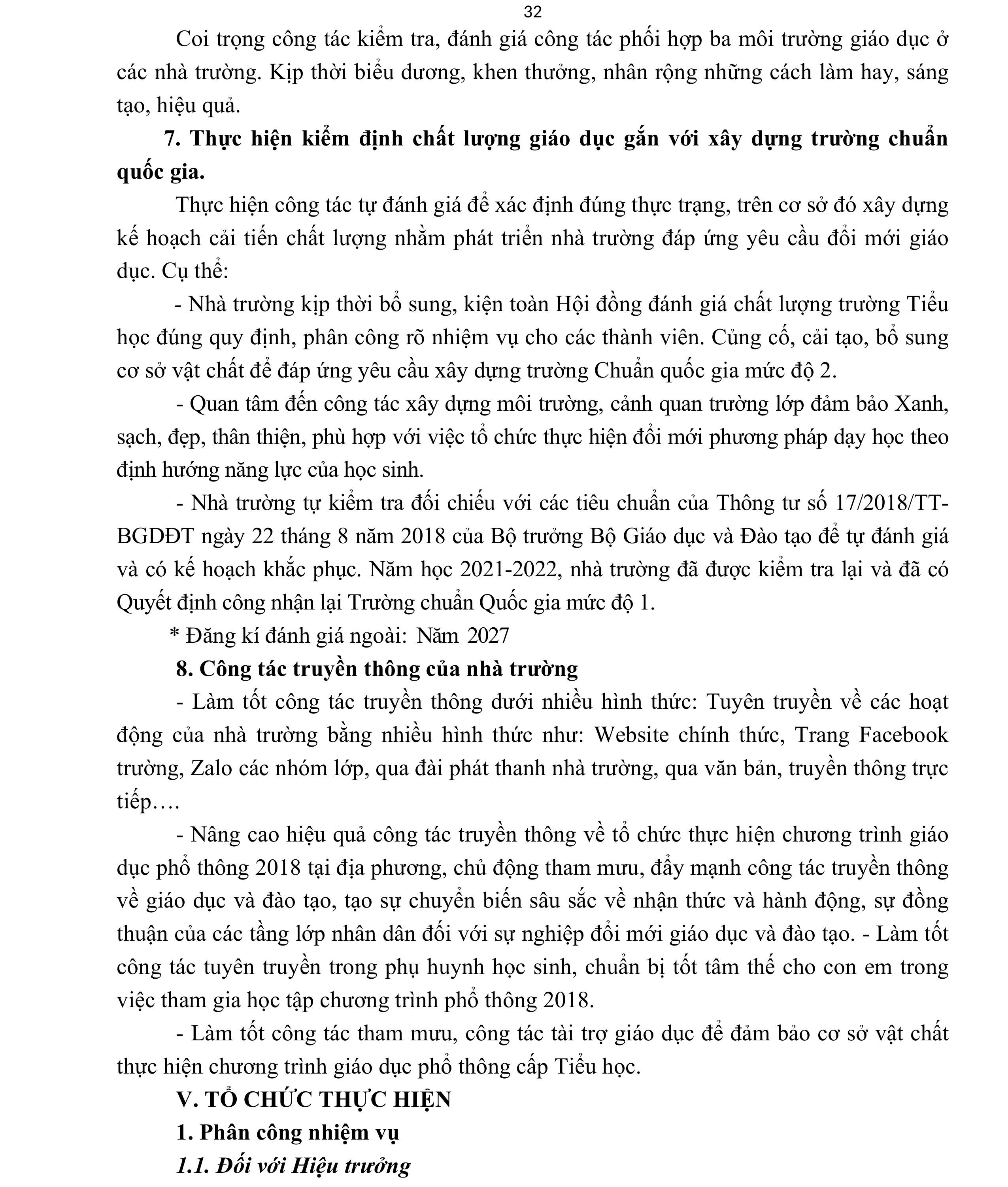 KẾ HOẠCH GIÁO DỤC NHÀ TRƯỜNG NĂM HỌC 2025 - 2026