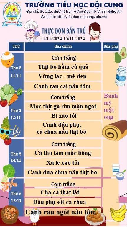 THỰC ĐƠN TUẦN 10