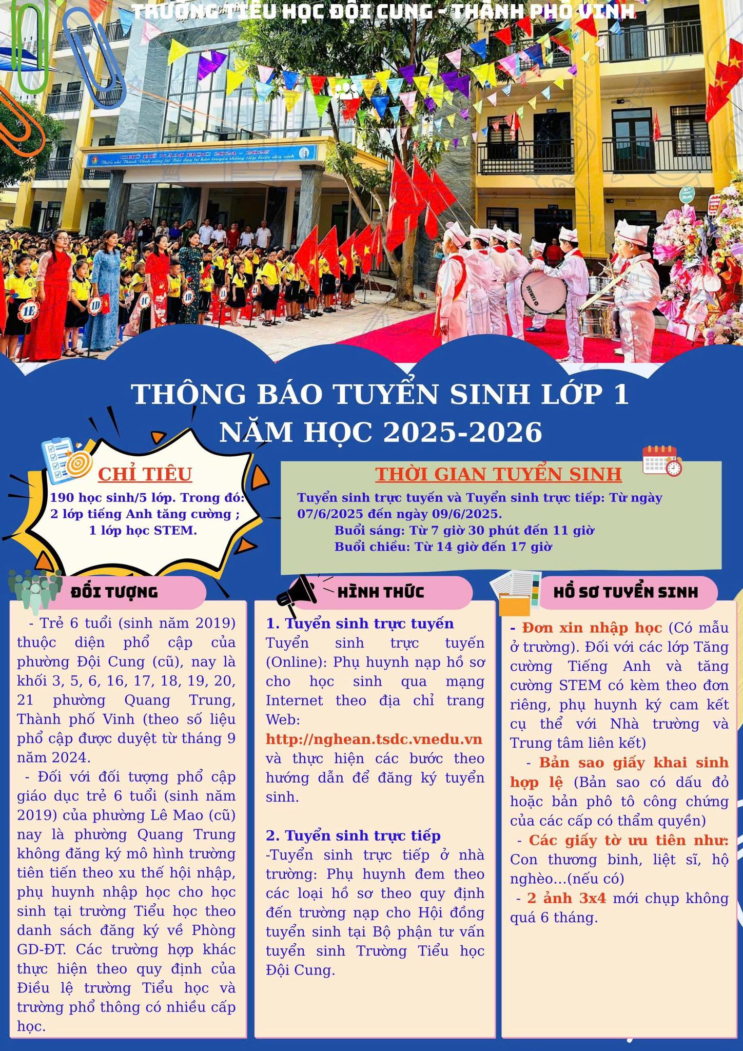 THÔNG BÁO TUYỂN SINH NĂM HỌC 2025-2026