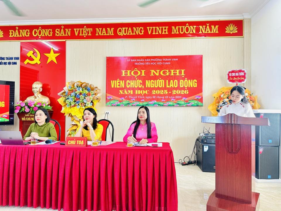 CHÚC MỪNG THÀNH CÔNG HỘI NGHỊ VIÊN CHỨC, NGƯỜI LAO ĐỘNG NĂM HỌC 2025–2026