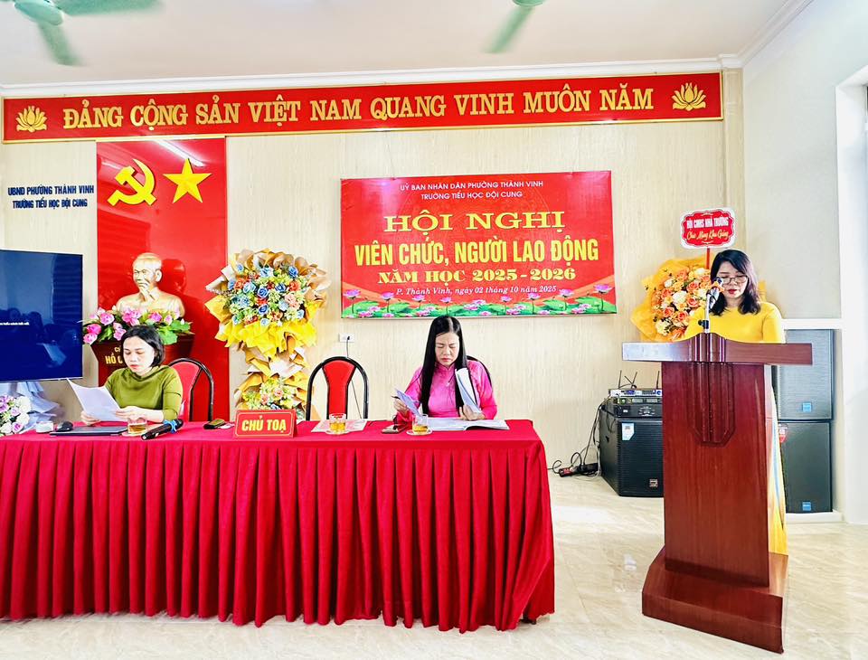 CHÚC MỪNG THÀNH CÔNG HỘI NGHỊ VIÊN CHỨC, NGƯỜI LAO ĐỘNG NĂM HỌC 2025–2026