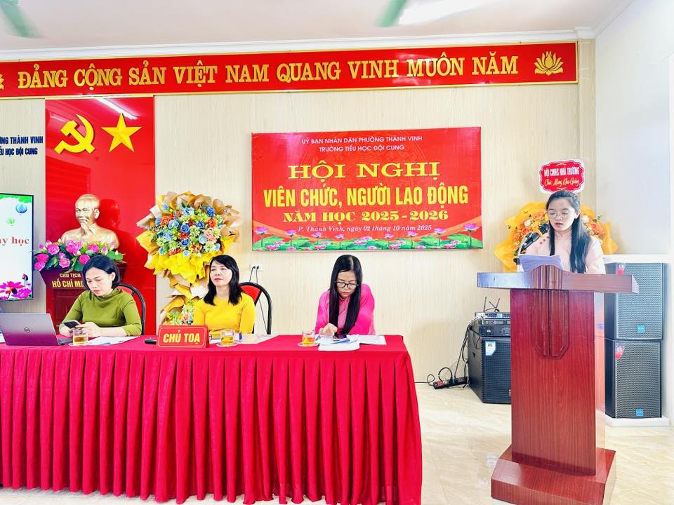 CHÚC MỪNG THÀNH CÔNG HỘI NGHỊ VIÊN CHỨC, NGƯỜI LAO ĐỘNG NĂM HỌC 2025–2026